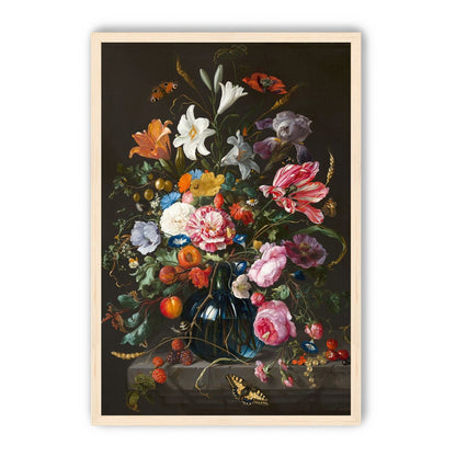 Butterflies over the blue vase