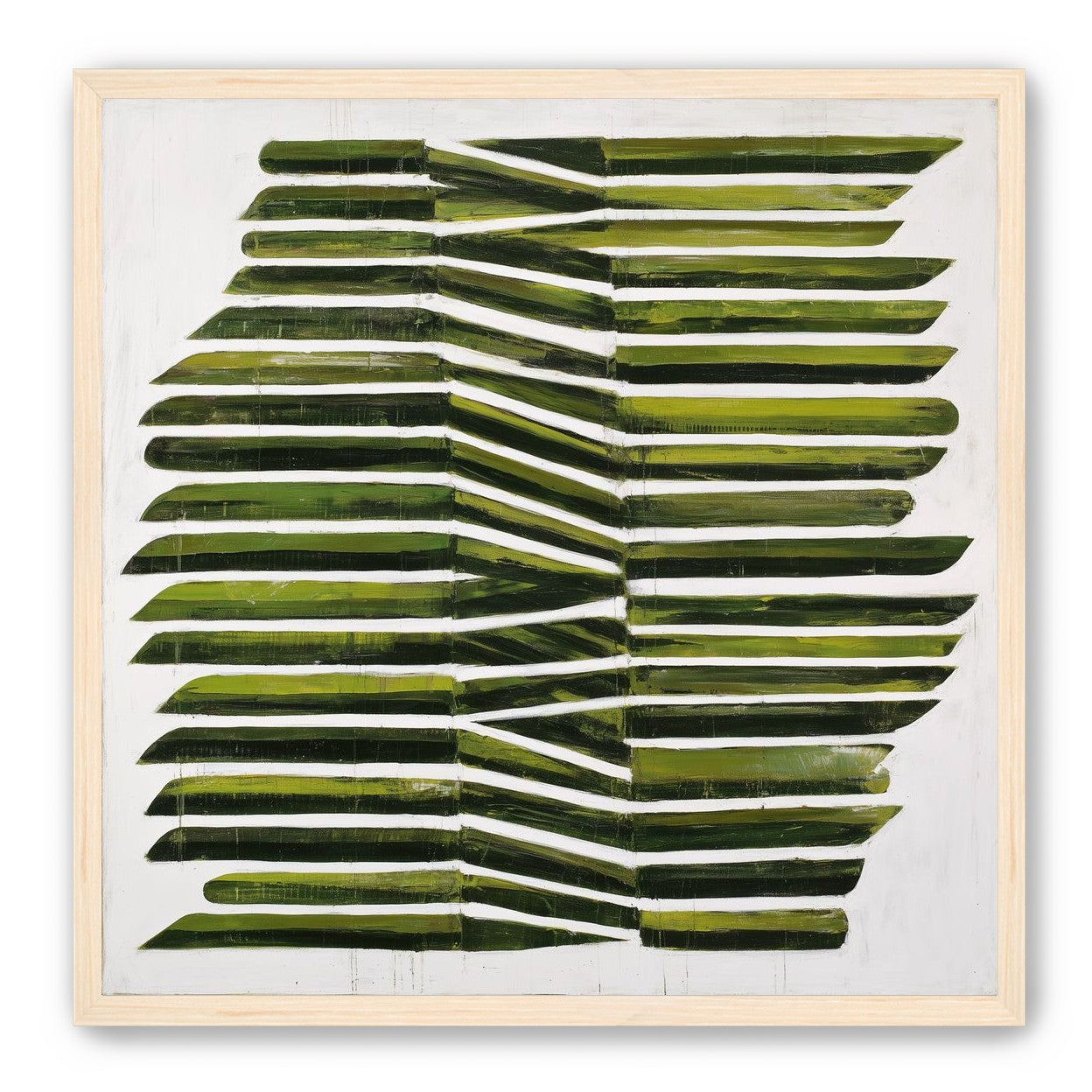 Olive bands with a crease