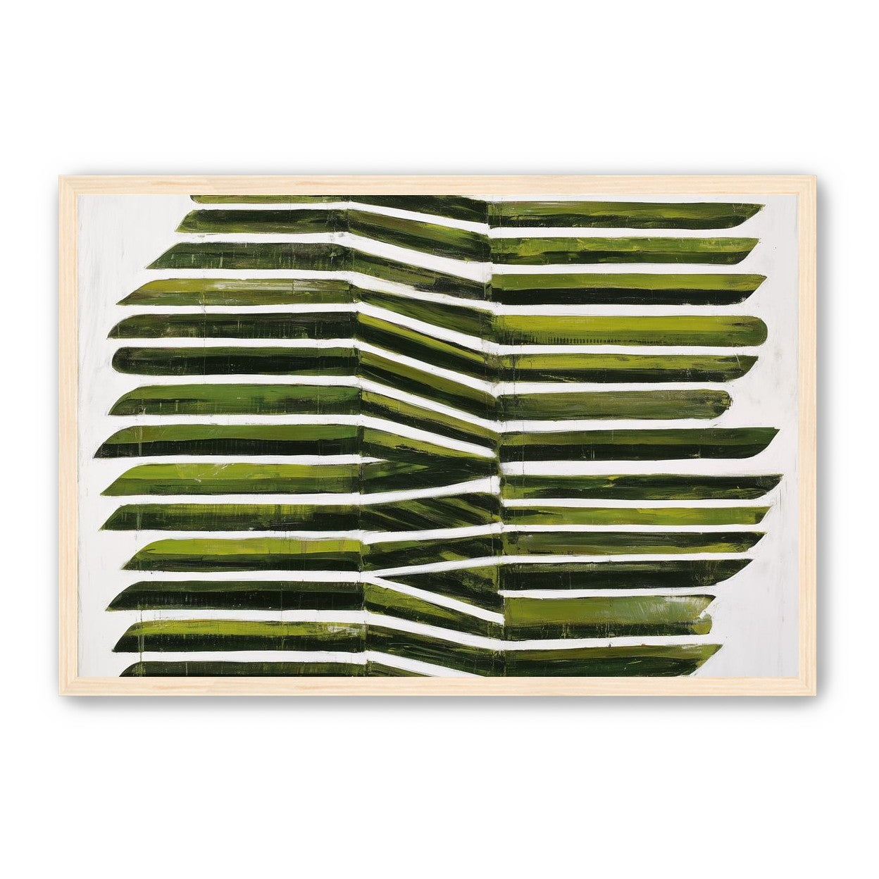 Olive bands with a crease