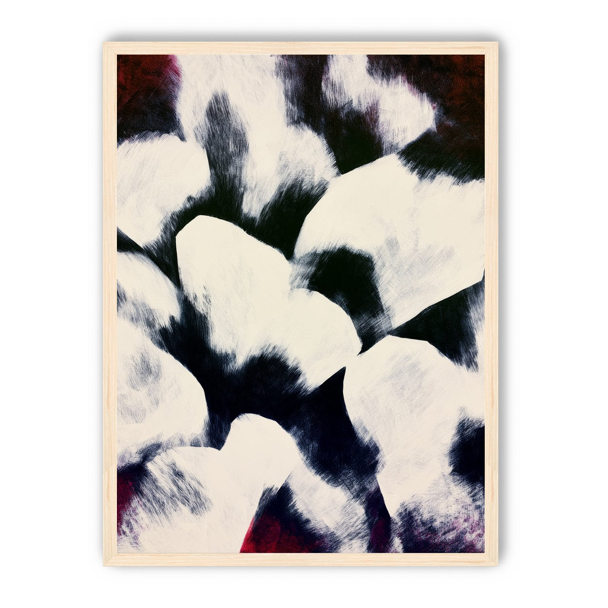 White blocks among dark ground
