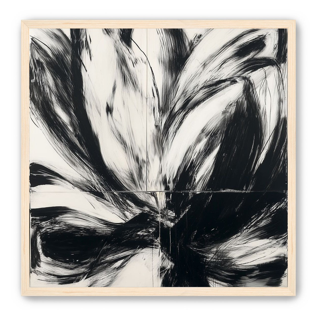 Black surges through white