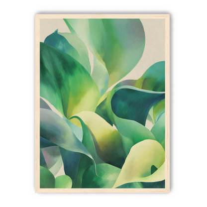 Green leaves in soft light