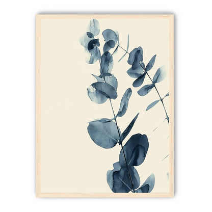Blue eucalyptus on paper