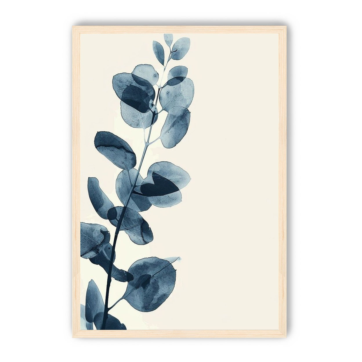 Blue leaves on pale air