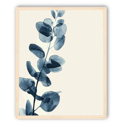 Blue leaves on pale air