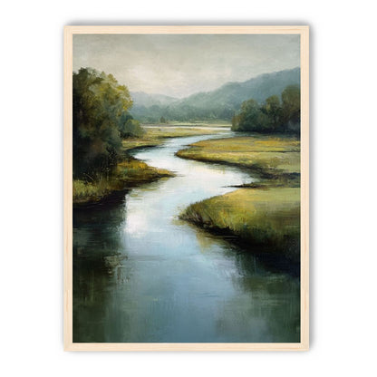 Pale sky in the river