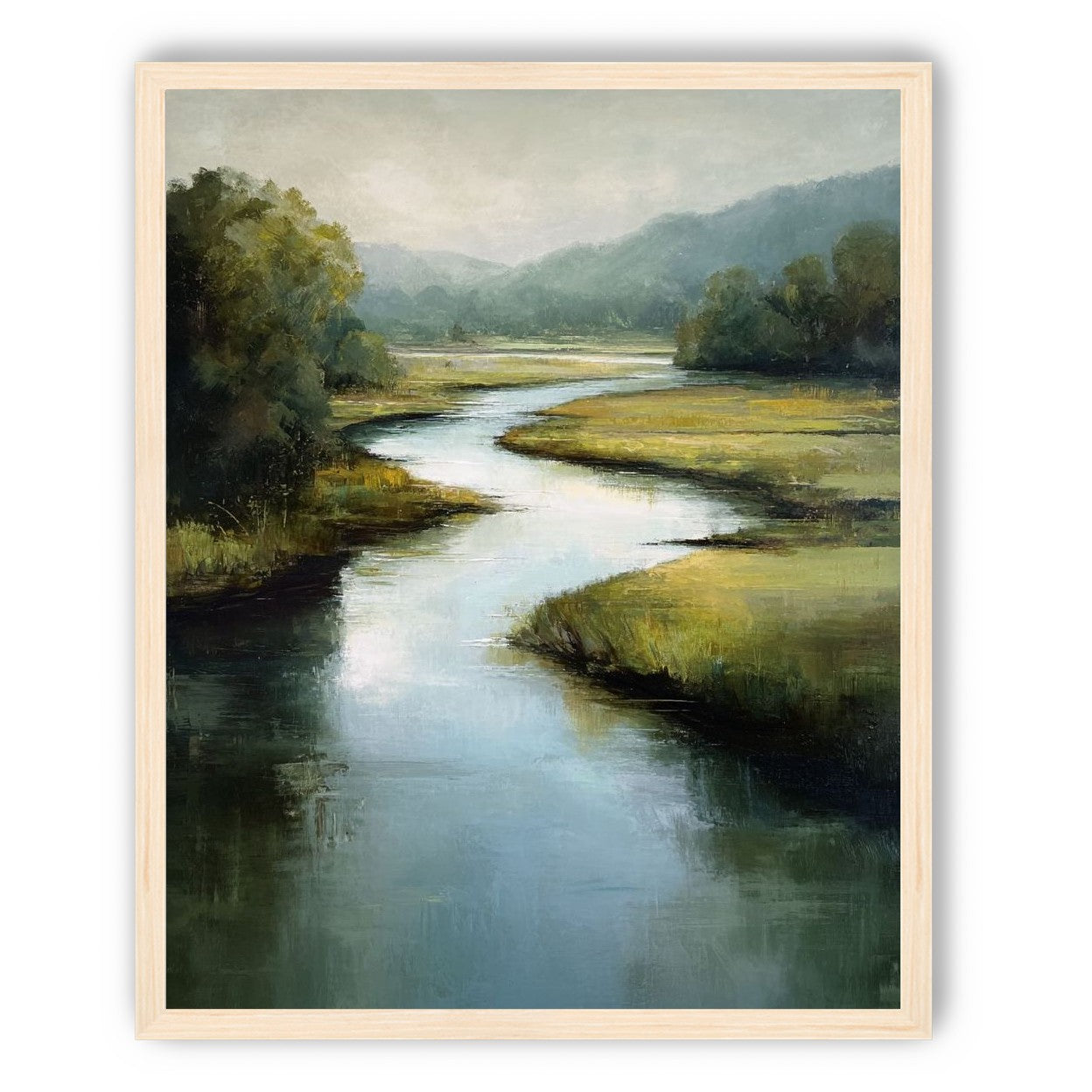 Pale sky in the river