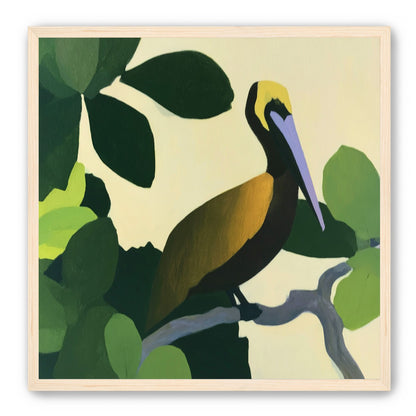 Long beak in green shade