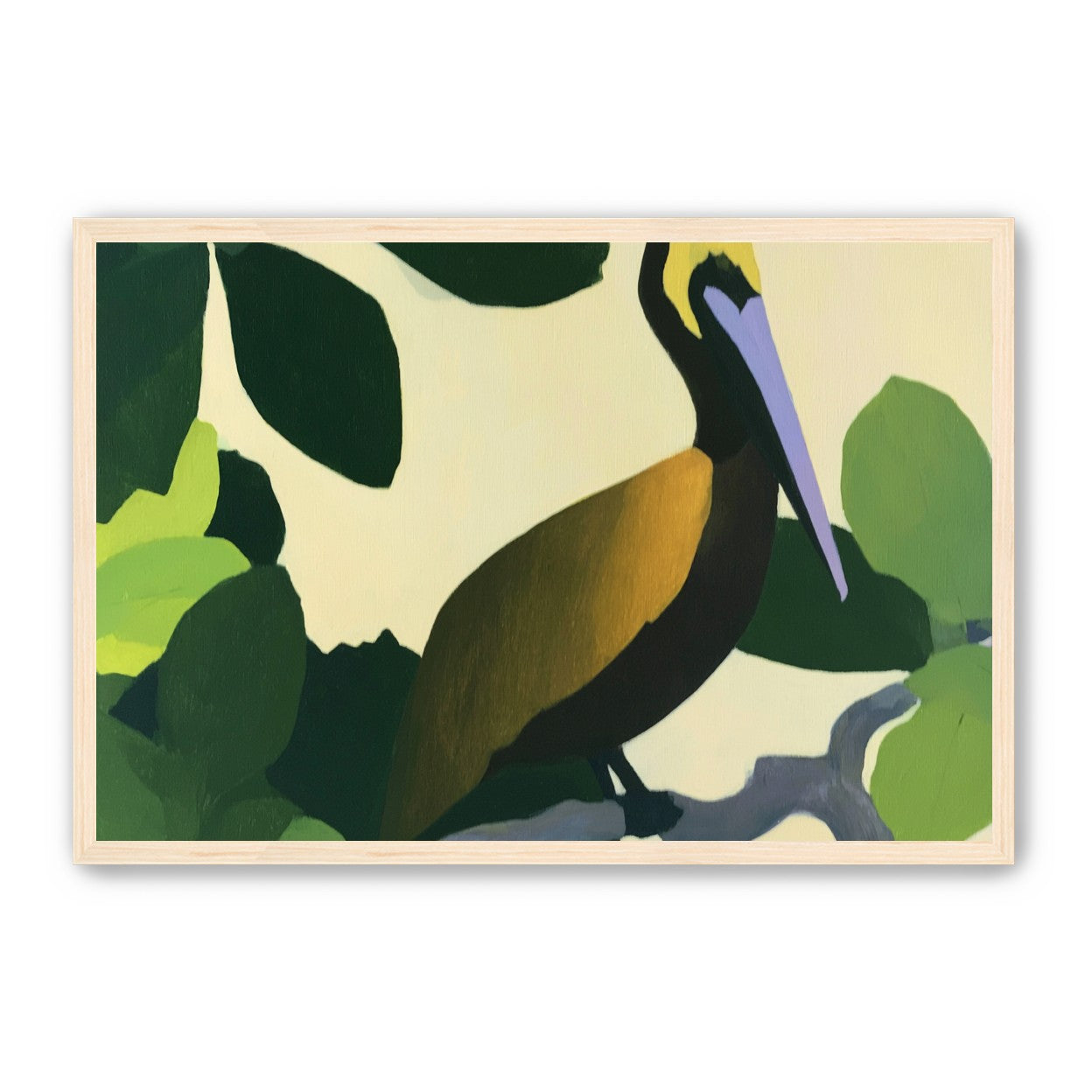 Long beak in green shade