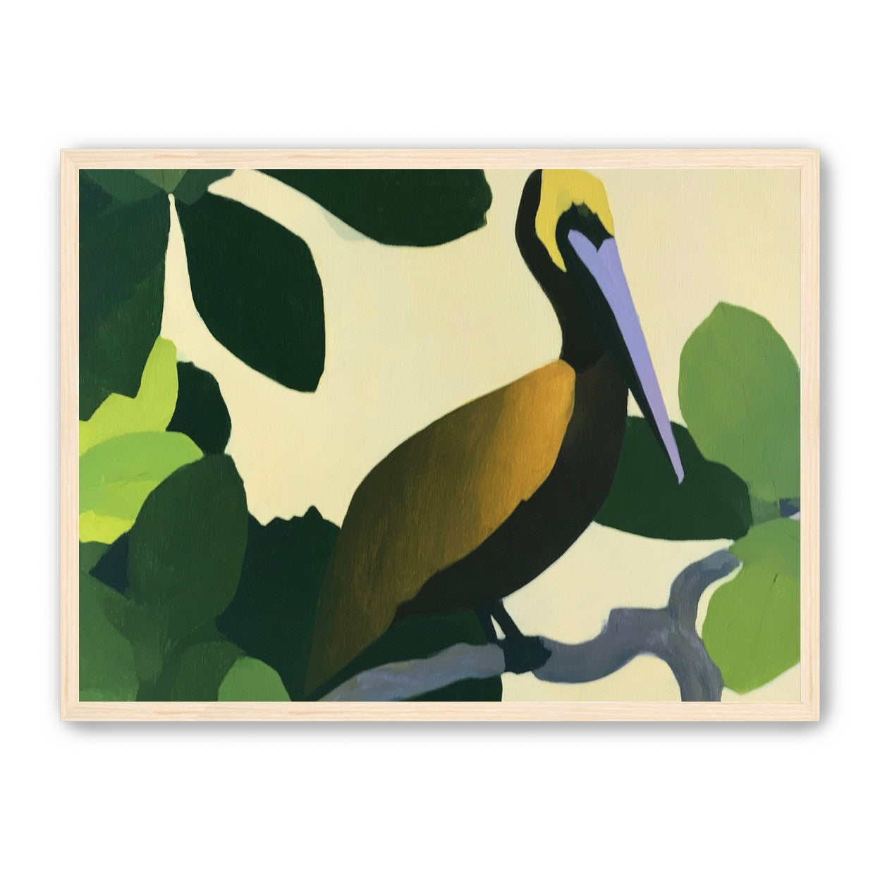 Long beak in green shade