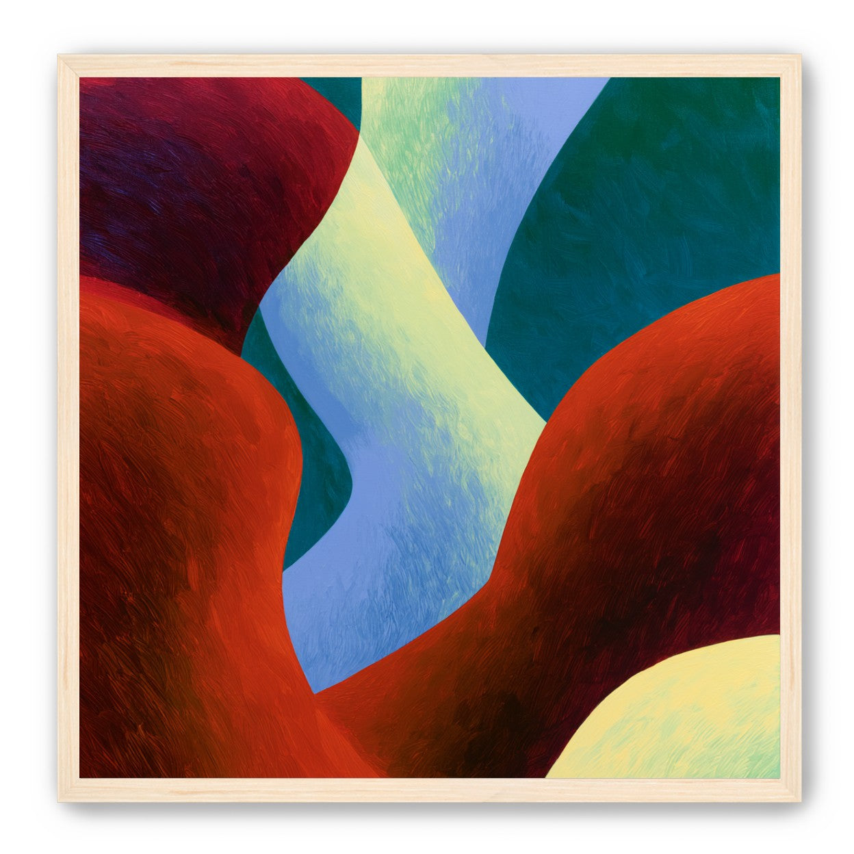 Curved bands in thick paint