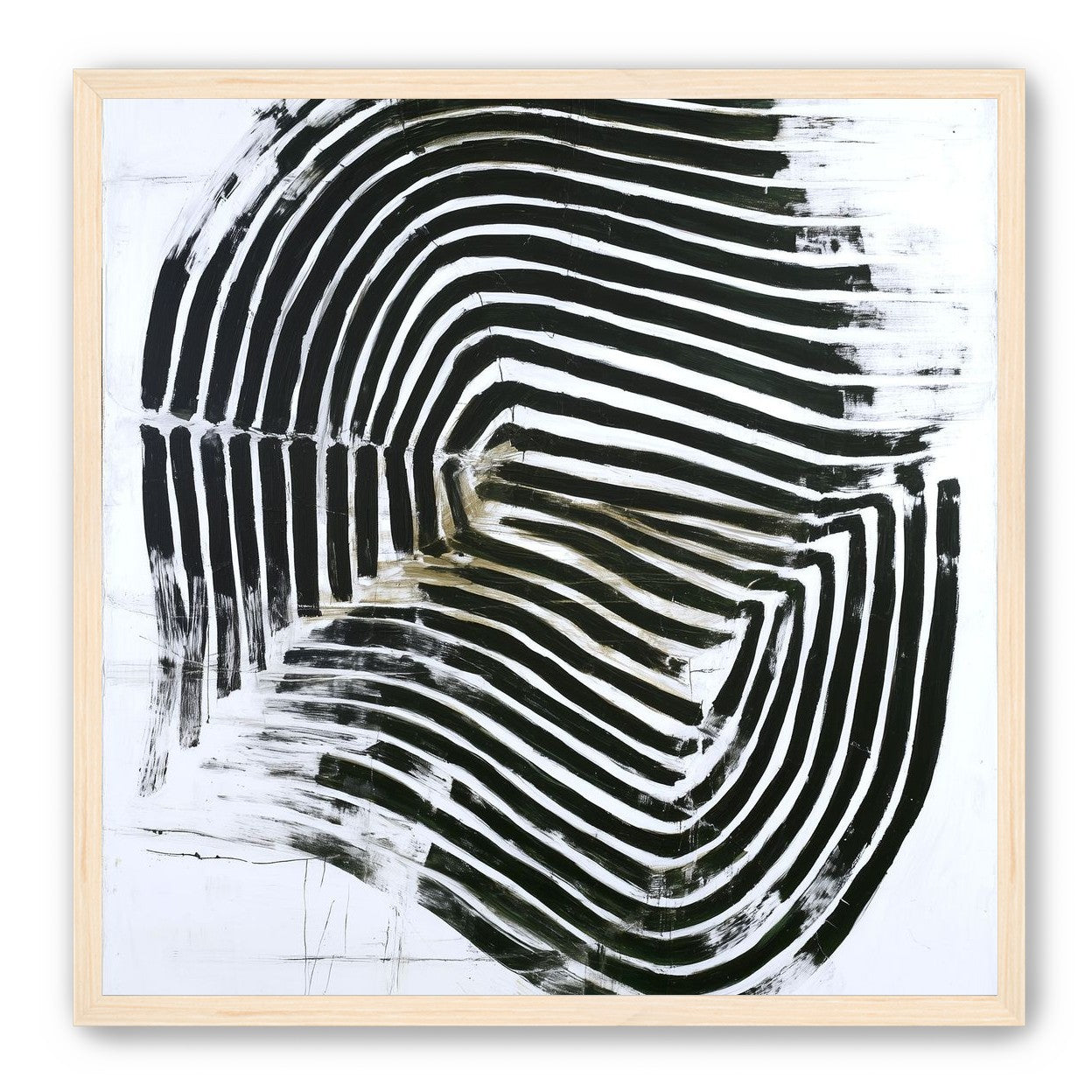 Black bands turning inward