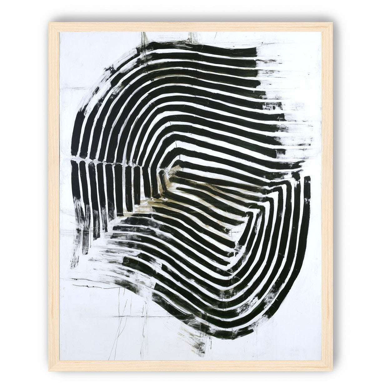 Black bands turning inward