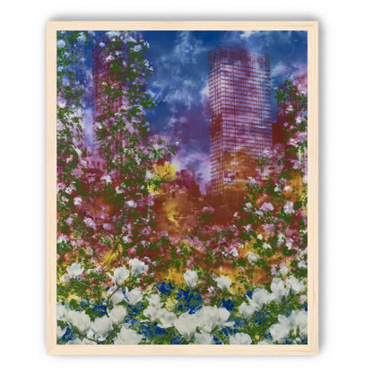 Flowers before storm towers