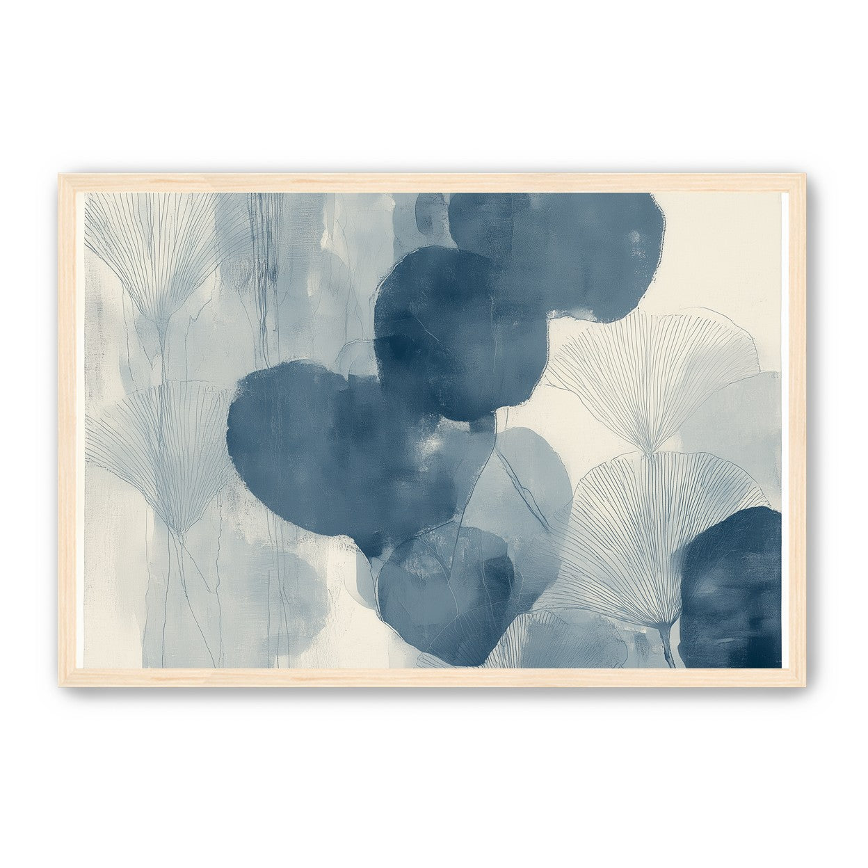 Dark leaves among pale fans