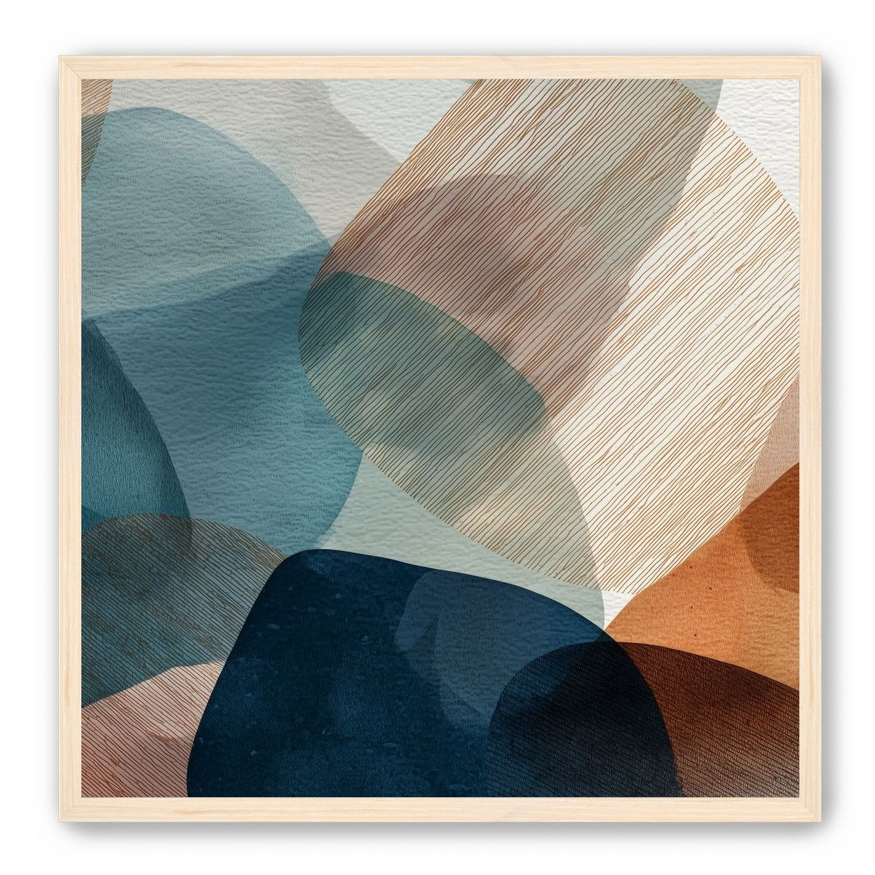 Translucent Ovals with Diagonal Grain