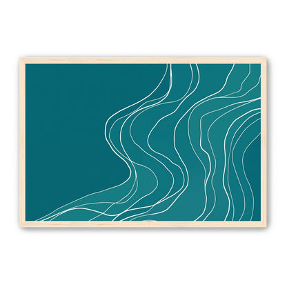 Ink Traced on Teal Surface