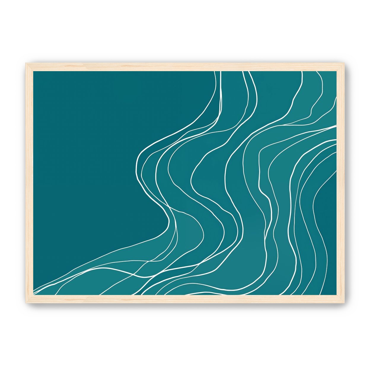 Ink Traced on Teal Surface
