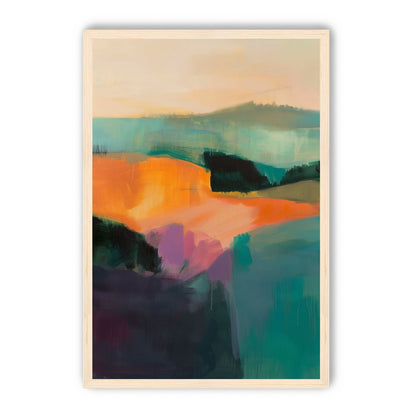 Teal Pressed Against Orange