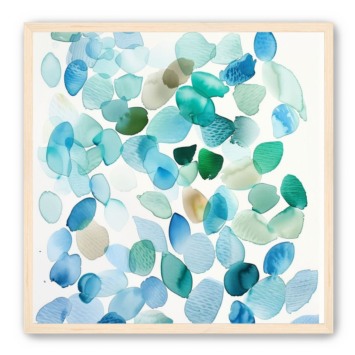 Blue and Green Petal Forms