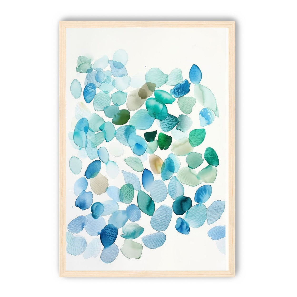 Blue and Green Petal Forms