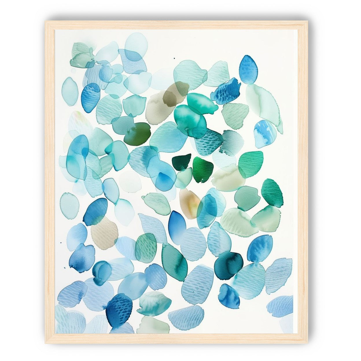 Blue and Green Petal Forms