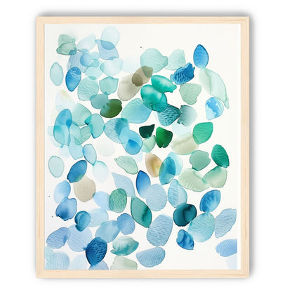 Blue and Green Petal Forms