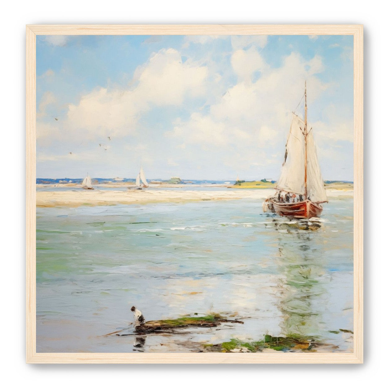 Sailboats at Peaceful Dawn