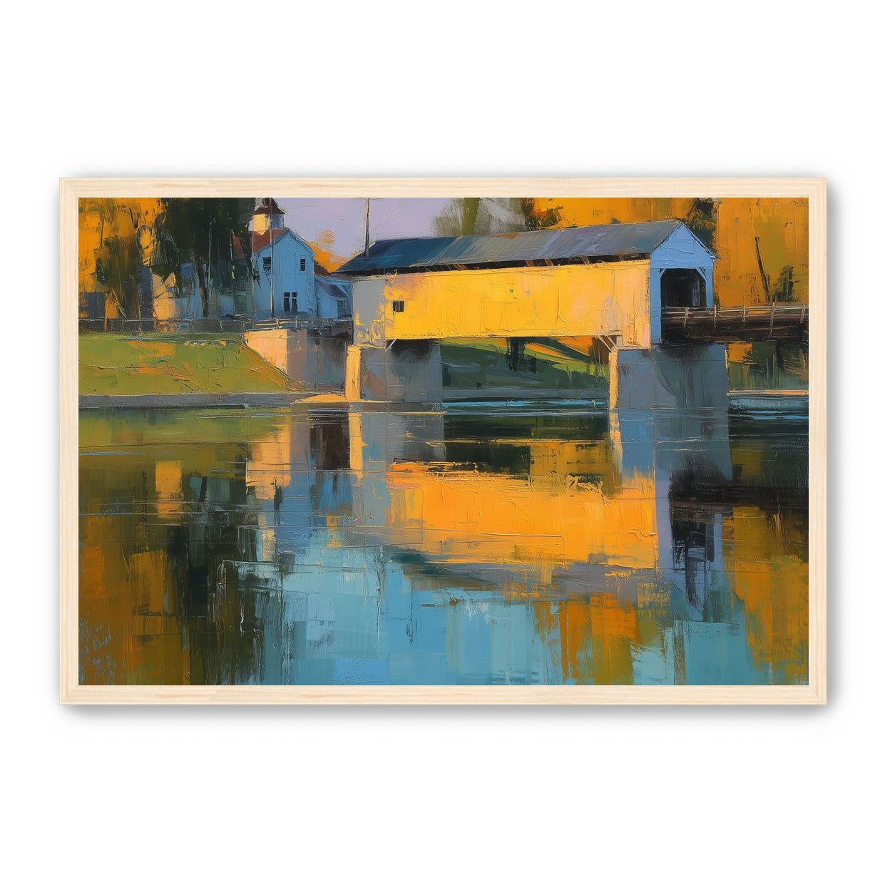 Covered Bridge In Fall
