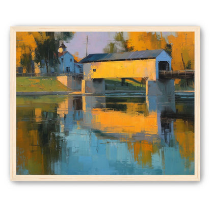 Covered Bridge In Fall