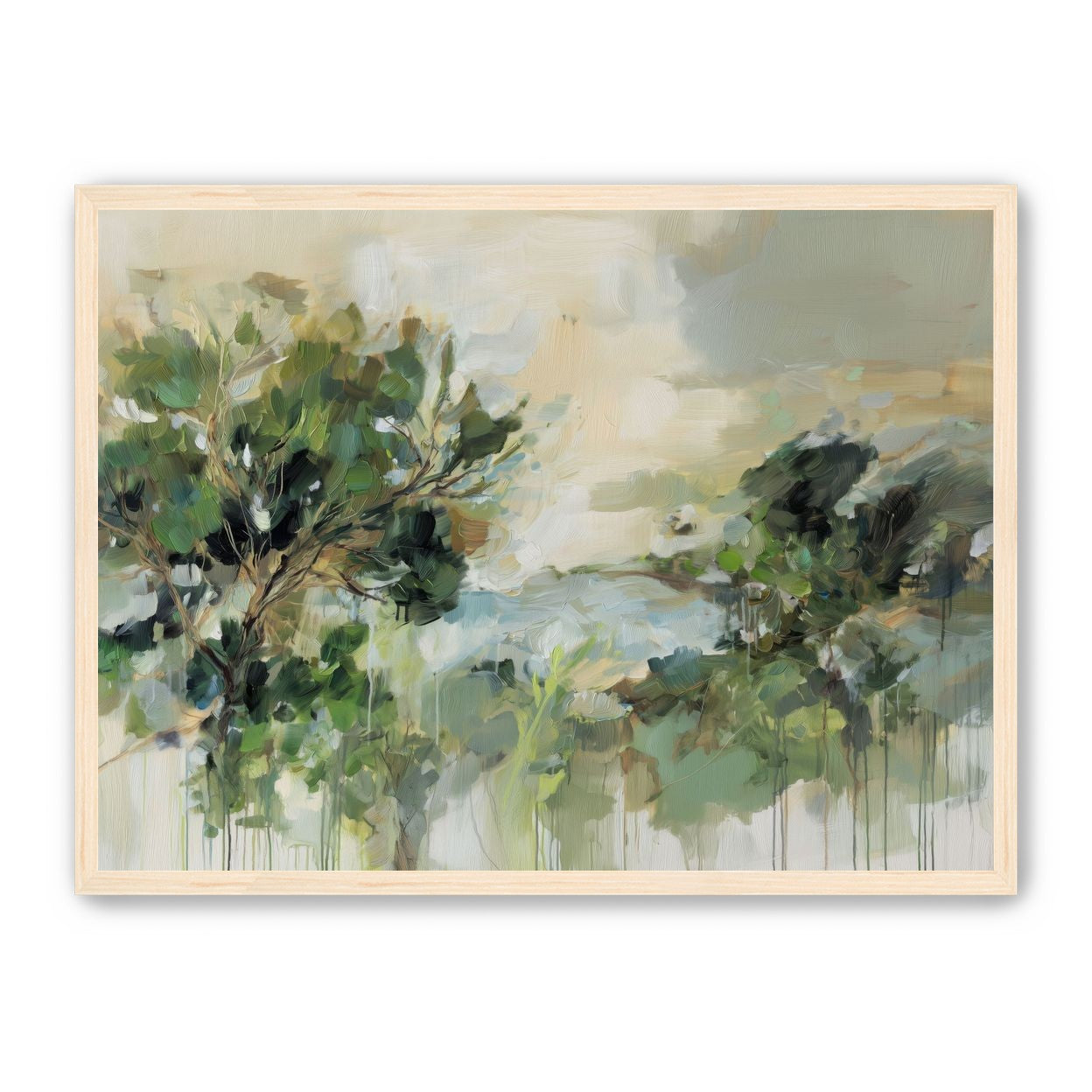 Hillside Trees in Loose Paint
