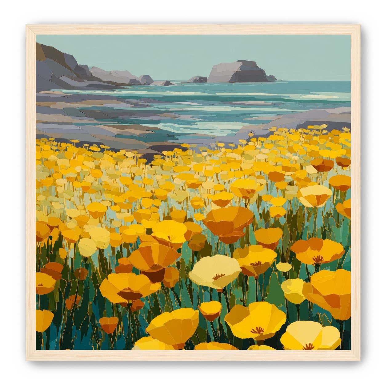 Poppy Field Facing the Pacific