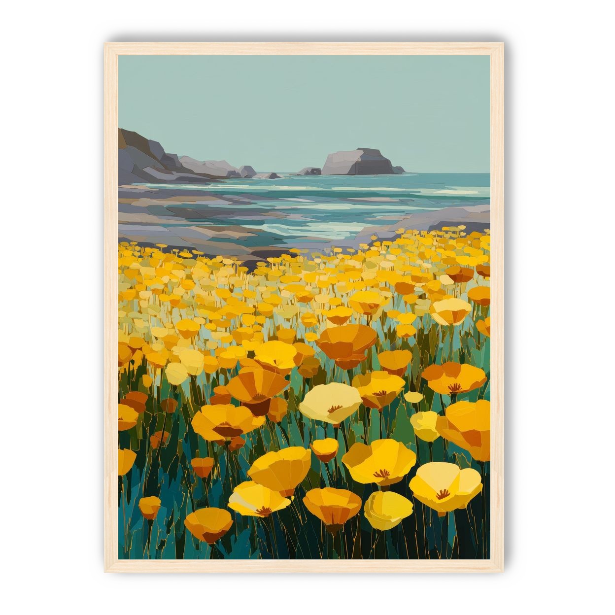 Poppy Field Facing the Pacific