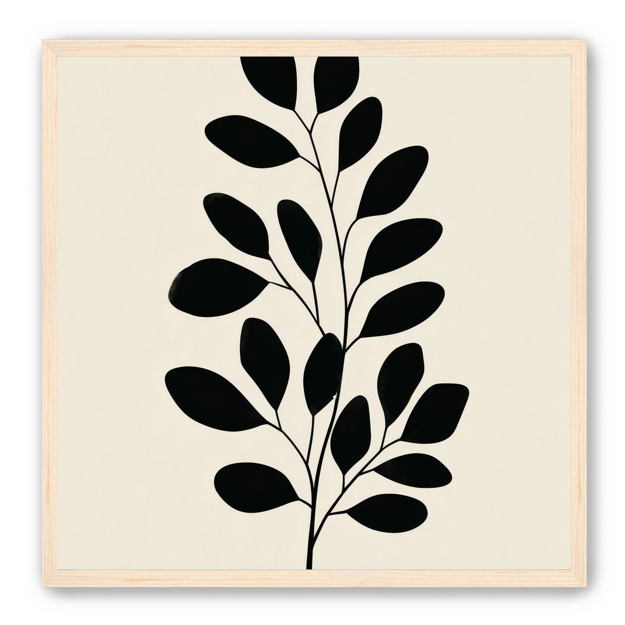 Plant Cutout on Cream