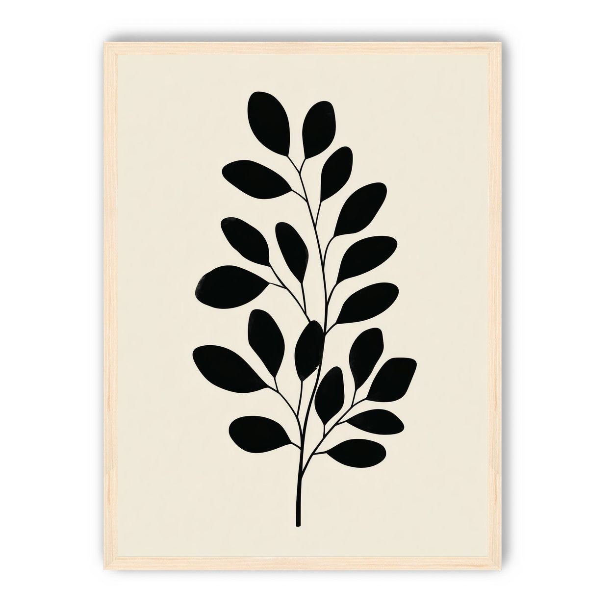 Plant Cutout on Cream