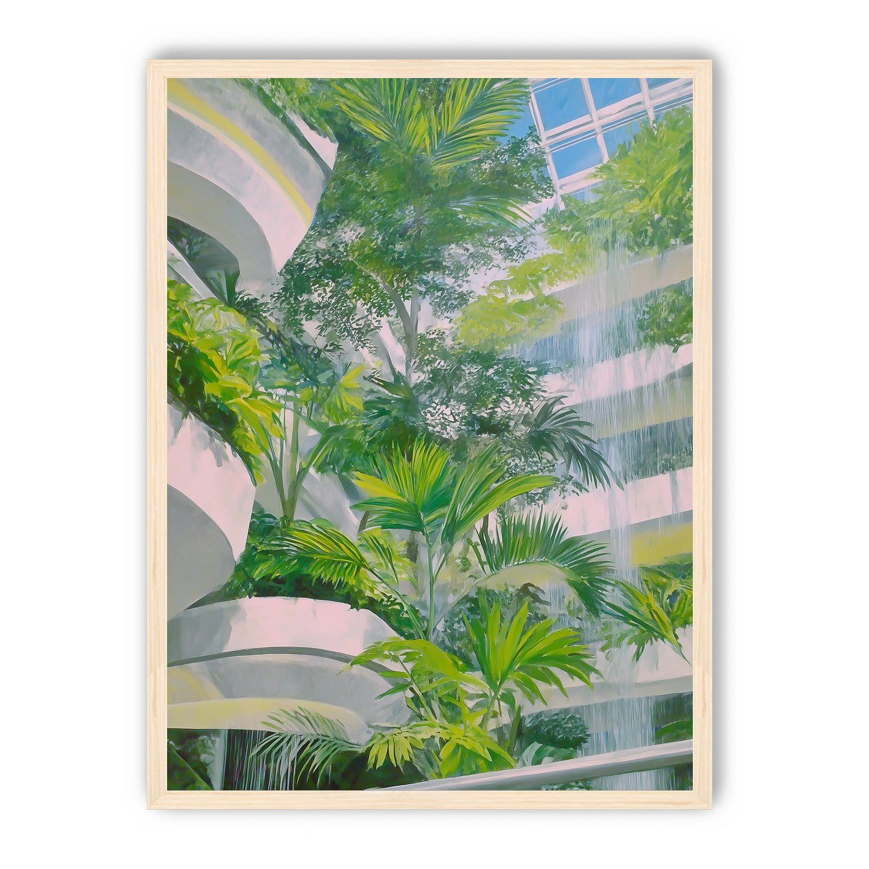 Palms beneath the skylight