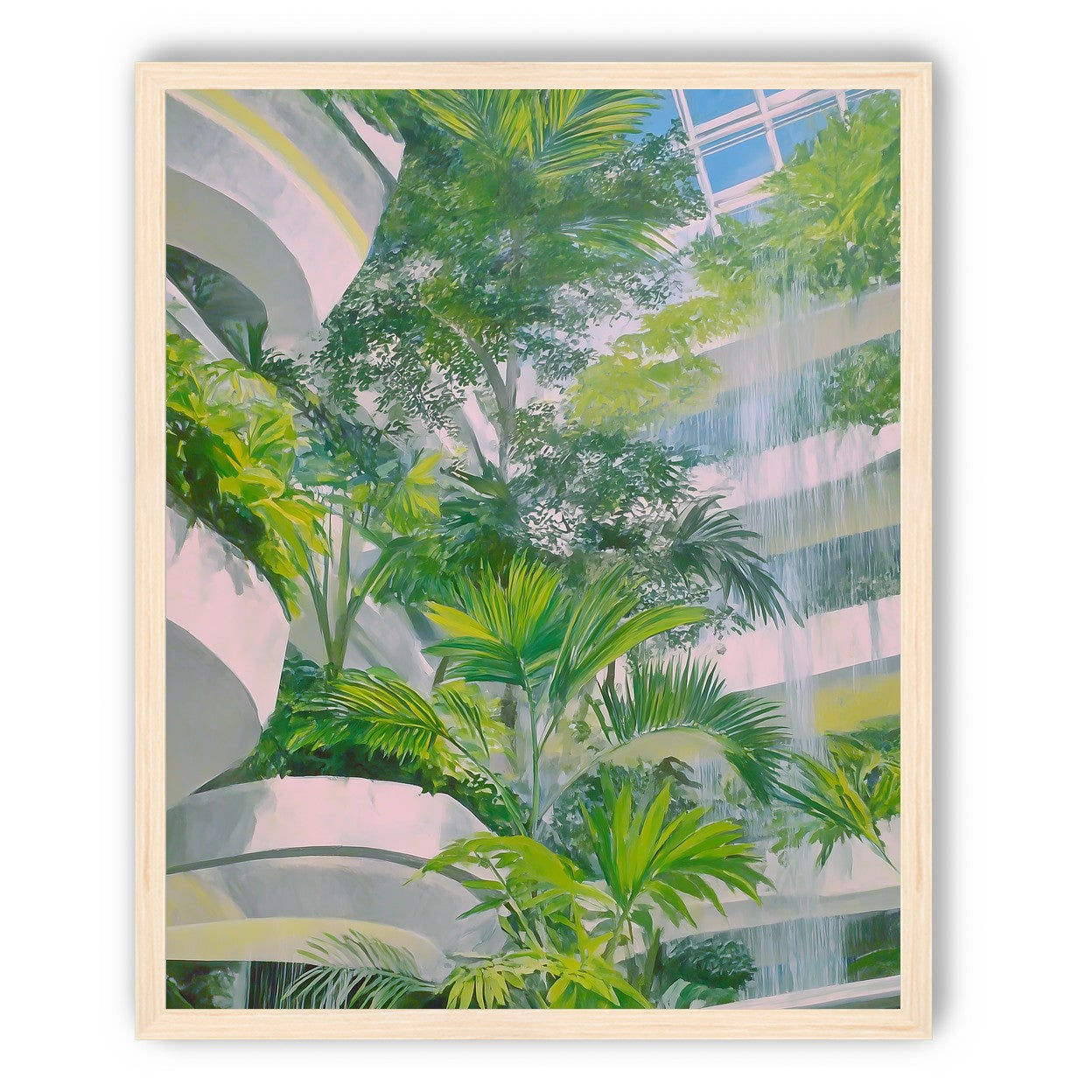Palms beneath the skylight