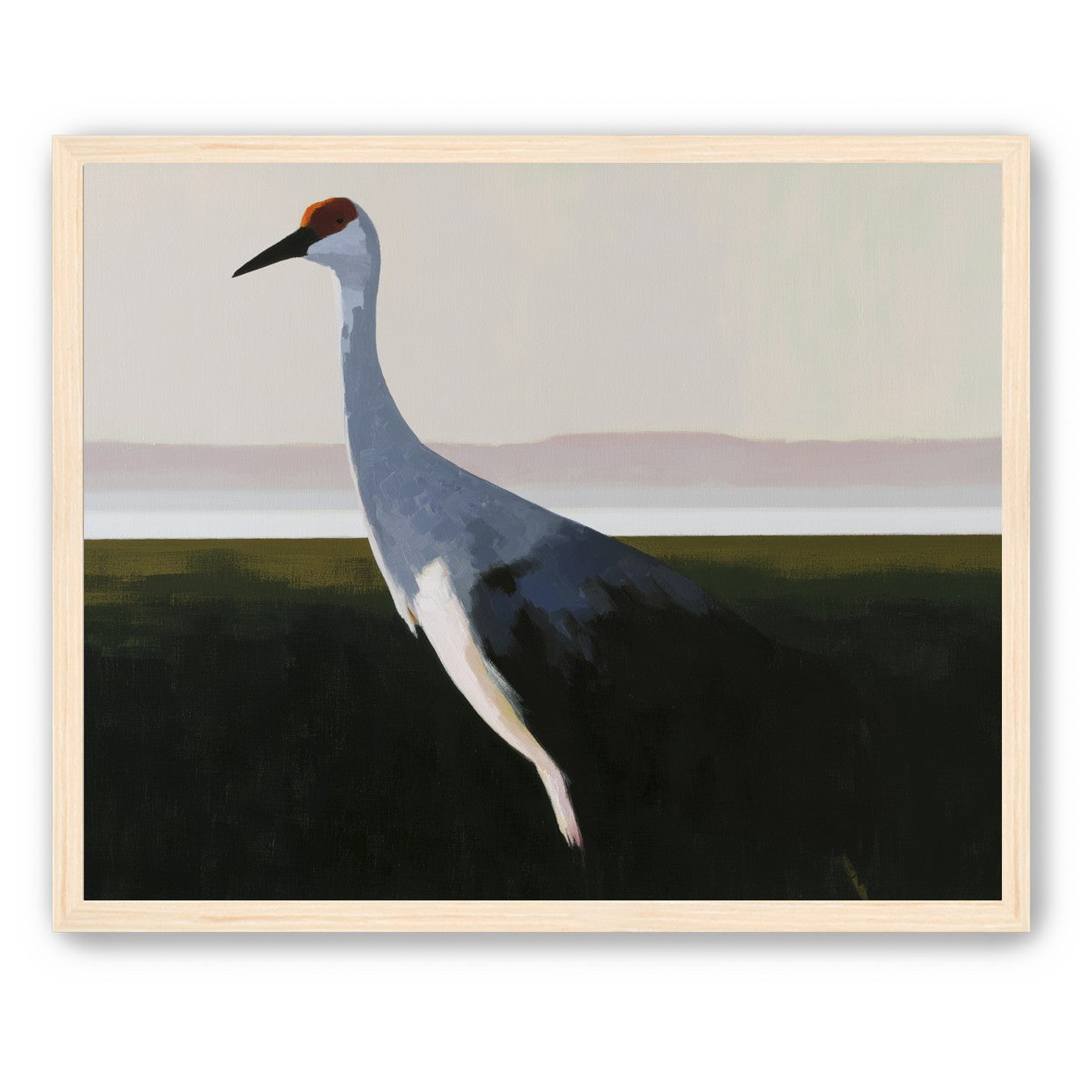 Crane with a red crown