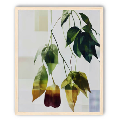 Green fading into amber leaves