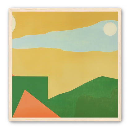 Two suns in yellow sky