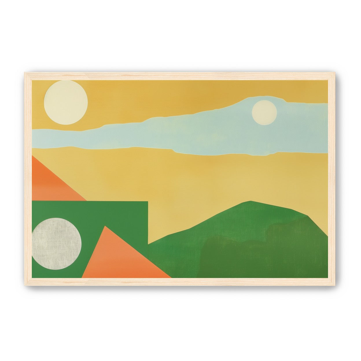 Two suns in yellow sky