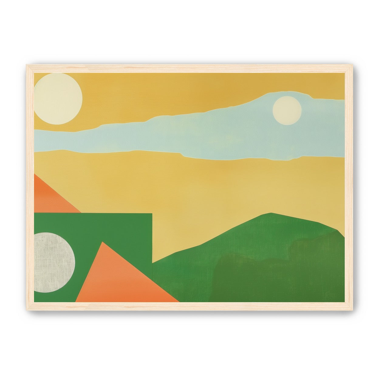 Two suns in yellow sky