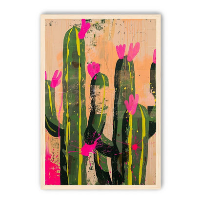 Pink blooms on cacti