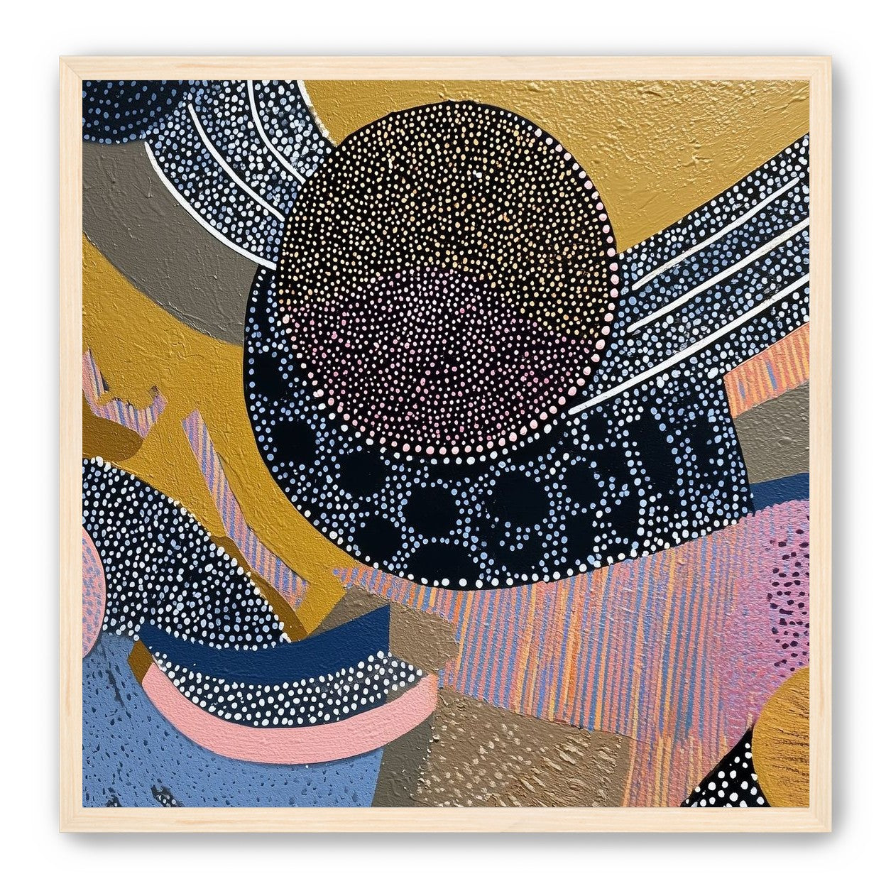 Ochre Ground with Layered Discs