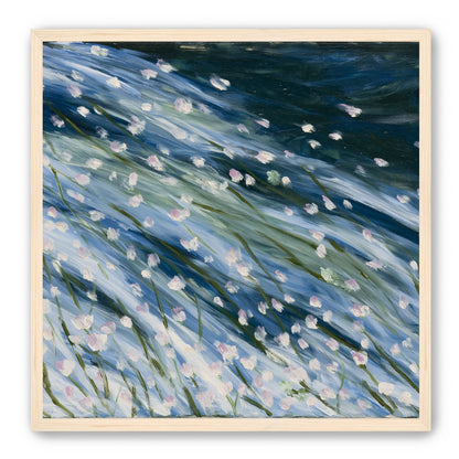Flowers in a blue rush