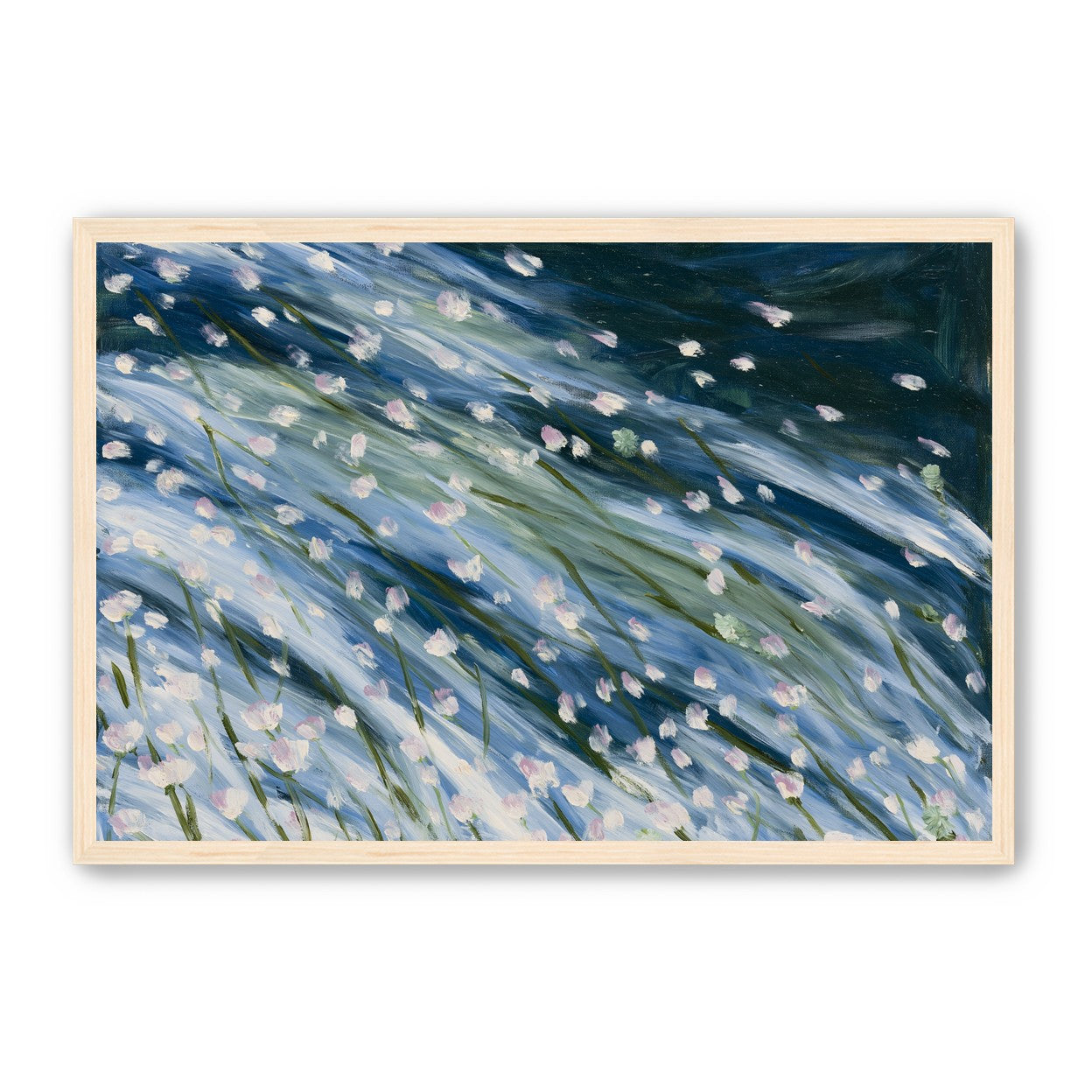 Flowers in a blue rush