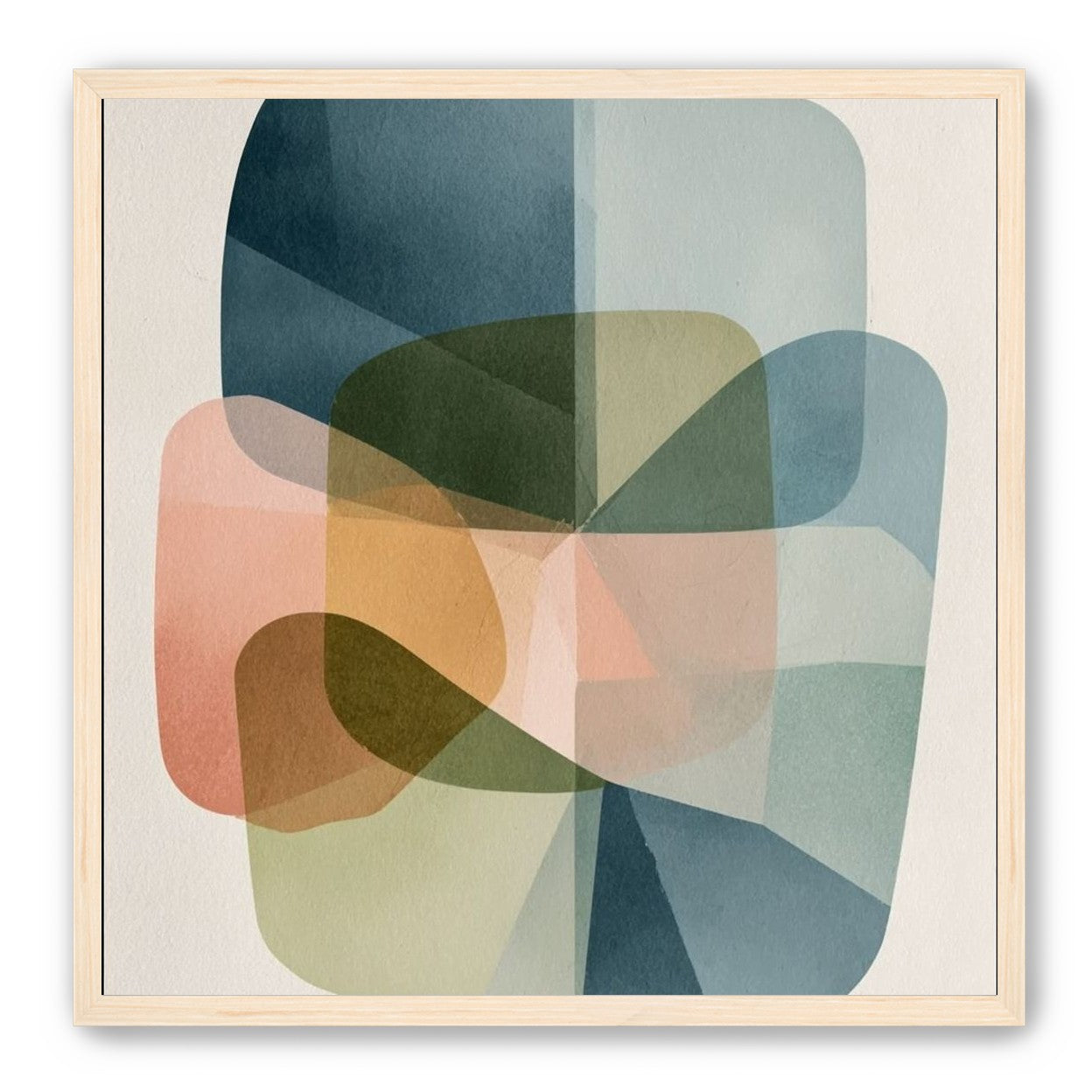 Muted blues folding through peach