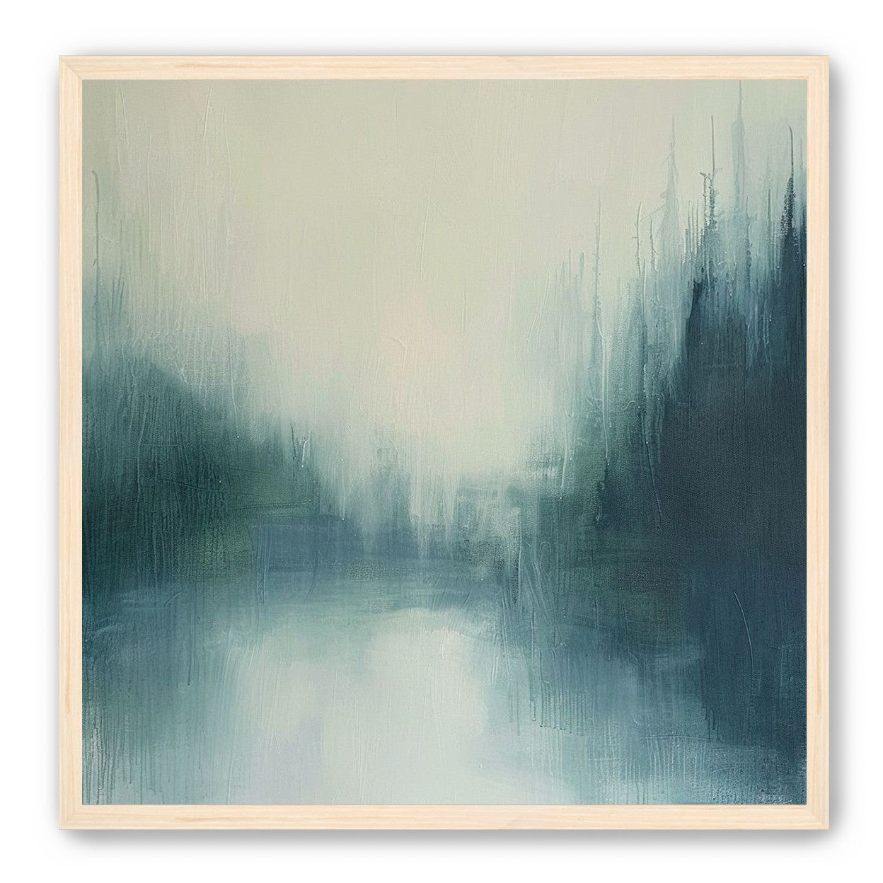 Pale sun over still water
