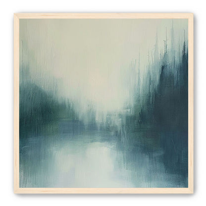 Pale sun over still water