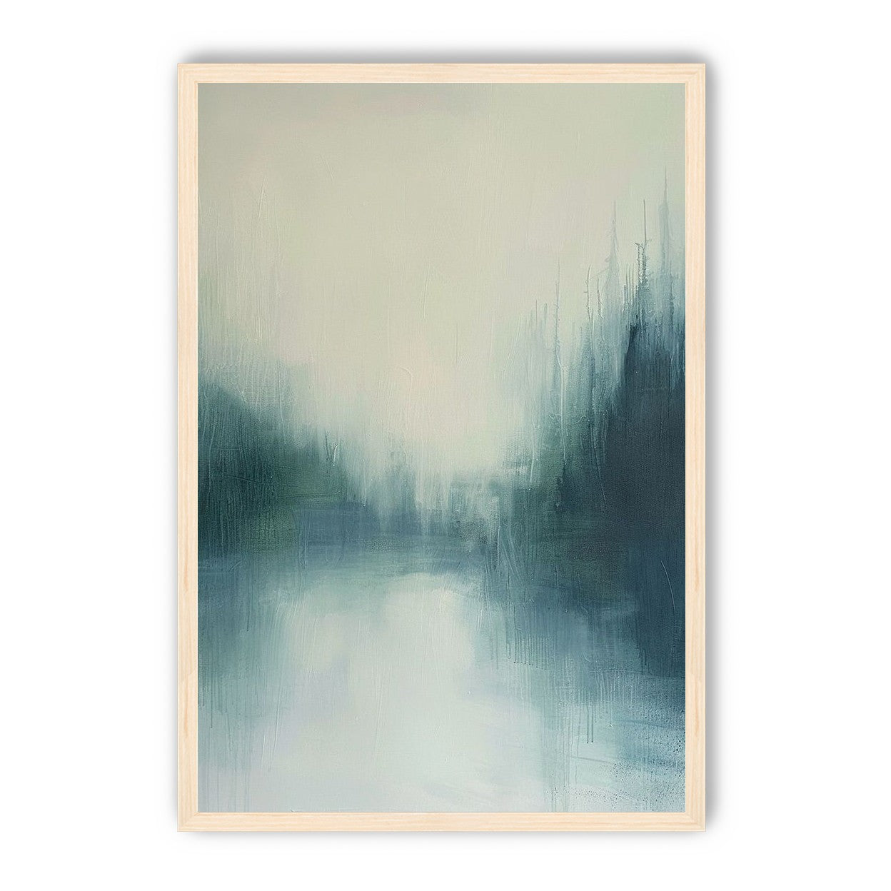 Pale sun over still water